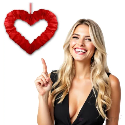 dekoracja serce z tasiemka dekoracjepolska czerwone