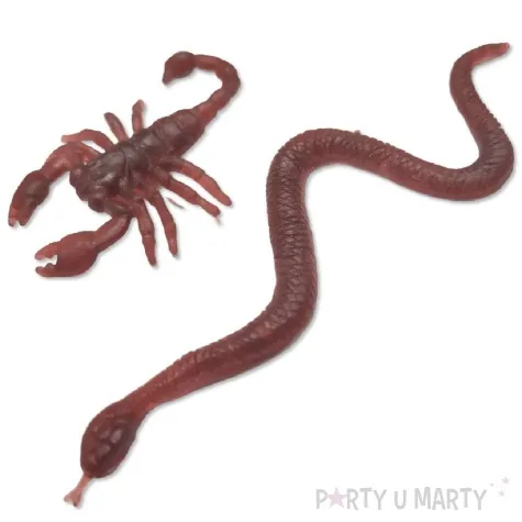 dekoracja skorpiony i weze tropic 10 szt