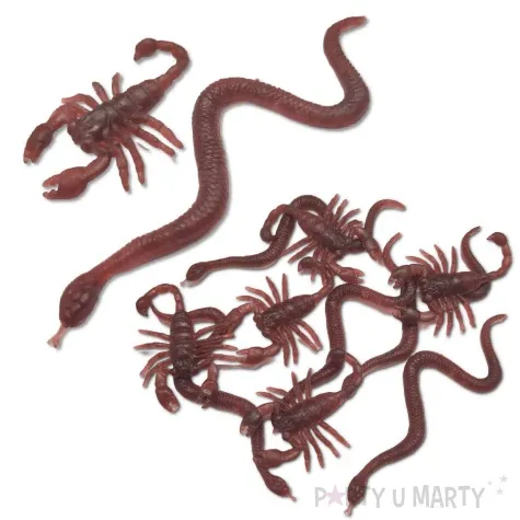 dekoracja skorpiony i weze tropic 10 szt