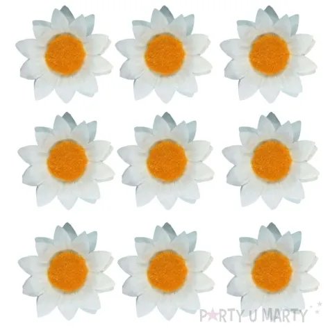dekoracja sloneczniki materialowe zolte titanum 5 5 cm 9 szt