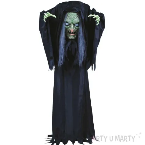 dekoracja stojaca garbata wiedzma halloween guirca 160 cm