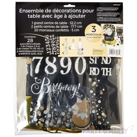 dekoracja stolu happy birthday personalizowana amscan zestaw