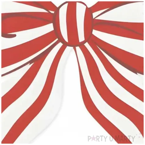 dekoracja stolu na boze narodzenie swieta urodziny serwetki papierowe kokardki w paski 12 szt
