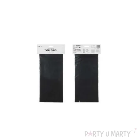 dekoracja stolu na halloween urodziny obrus syntetyczny monokolor czarny 137x183 cm