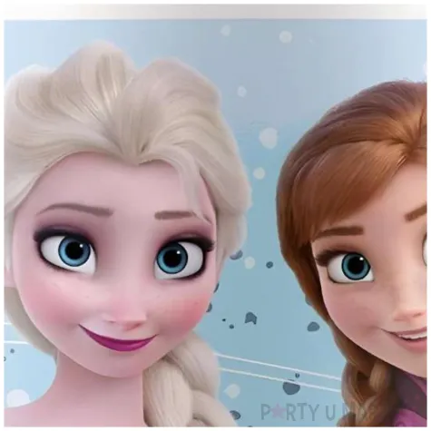 dekoracja stolu na urodziny dzien dziecka kubeczki papierowe frozen elsa i anna kraina lodu