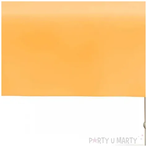 dekoracja stolu na urodziny obrus syntetyczny monokolor pomaranczowy 137x183 cm