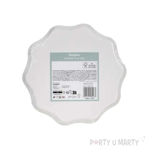 dekoracja stolu na urodziny papierowe talerzyki kraftowe roliny jednorazowe 20 cm 6 szt