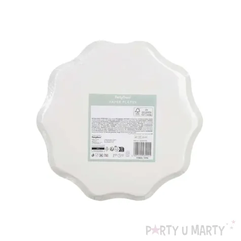 dekoracja stolu na urodziny papierowe talerzyki kratka jednorazowe 23 cm 6 szt