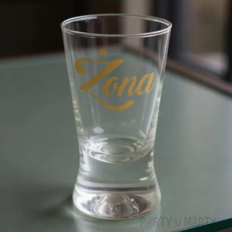 dekoracja stolu na wesele oszukane slubne kieliszki do wodki maz zona swiadek swiadkowa x4