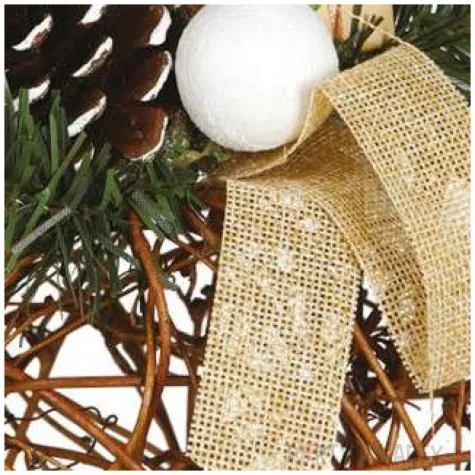 dekoracja swiateczny stroik wiklina guirca 16 cm