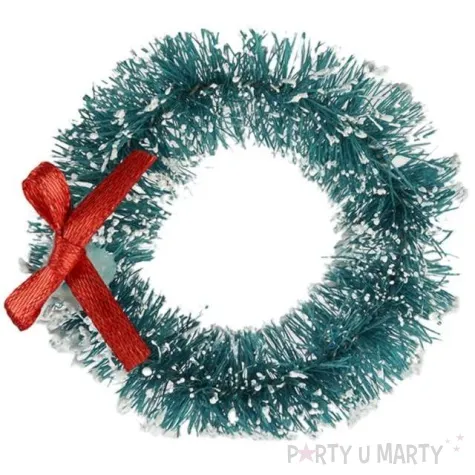 dekoracja swiateczny wieniec oszroniony titanum 4 5 cm 2 szt