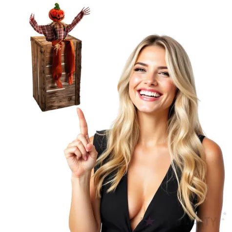 dekoracja szkielet dyni na skrzyni carnival toys