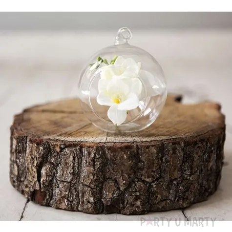 dekoracja szklana kula ze wstazka 10 cm 4 szt