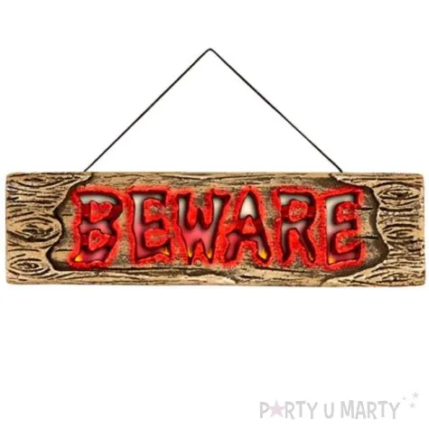 dekoracja tabliczka beware widmann 45 cm