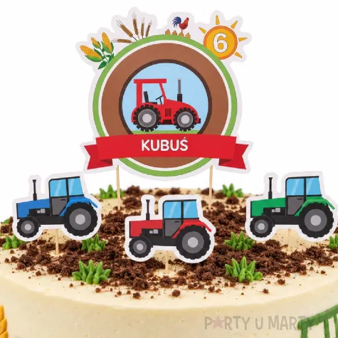 dekoracja tortu na 2 3 4 5 6 7 8 9 10 11 12 13 urodziny topper na tort traktor