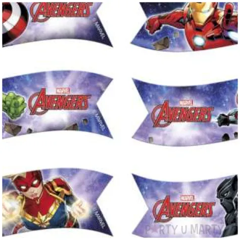 dekoracja tortu oplatek avengers 9 x 3 cm dekora