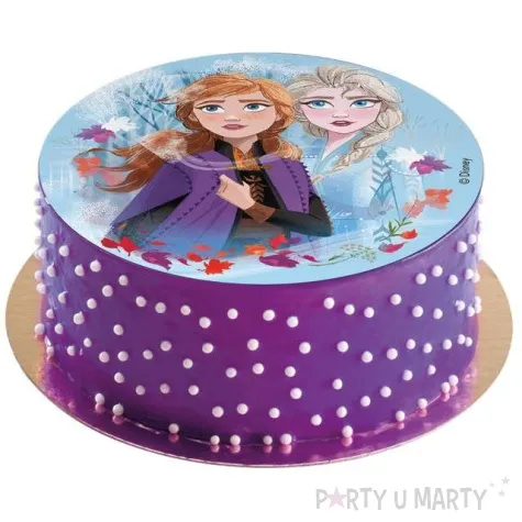 dekoracja tortu oplatek bc frozen 16 cm dekora