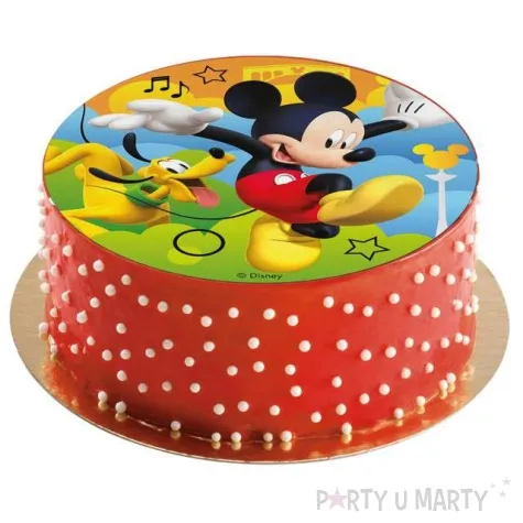 dekoracja tortu oplatek bc mickey 16 cm dekora