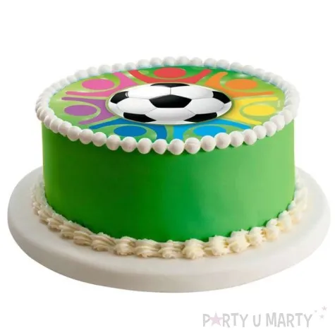 dekoracja tortu oplatek bc pilka nozna 20 cm dekora