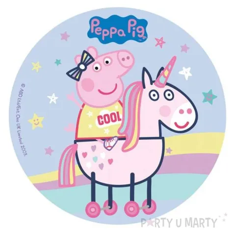 dekoracja tortu oplatek bc swinka peppa 20 cm dekora