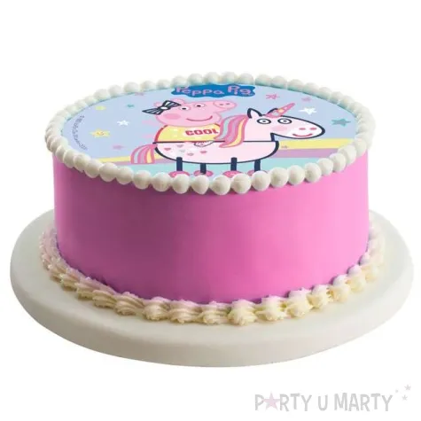 dekoracja tortu oplatek bc swinka peppa 20 cm dekora
