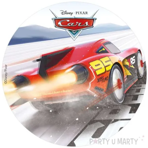 dekoracja tortu oplatek cars auta 20 cm dekora