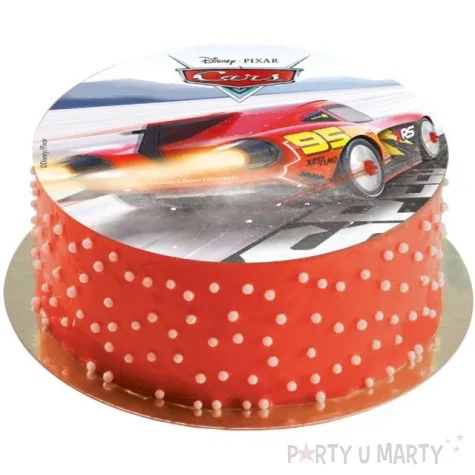 dekoracja tortu oplatek cars auta 20 cm dekora