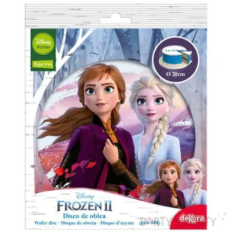 dekoracja tortu oplatek elastyczny bezglutenowy kraina lodu 20 cm dekora