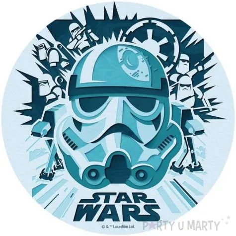 dekoracja tortu oplatek elastyczny bezglutenowy star wars 16 cm dekora