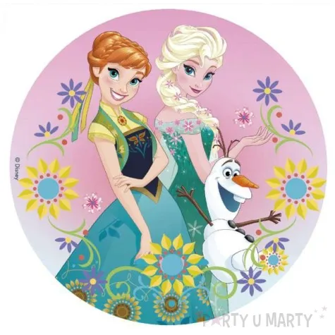 dekoracja tortu oplatek frozen 20 cm dekora