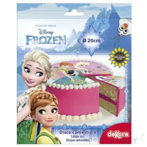 dekoracja tortu oplatek frozen 20 cm dekora