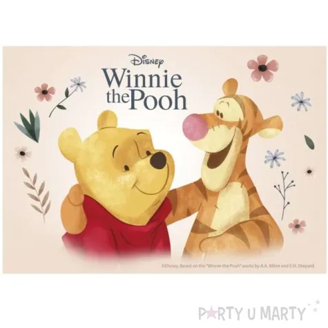 dekoracja tortu oplatek kubus puchatek i tygrysek 15x21 cm dekora