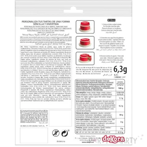 dekoracja tortu oplatek miraculous 20 cm dekora