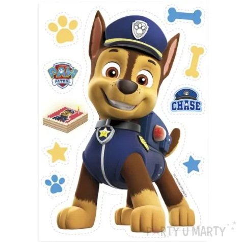 dekoracja tortu oplatek paw patrol chase 15x21 cm dekora