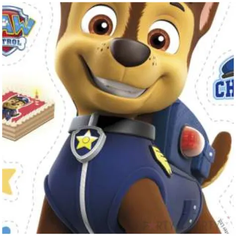 dekoracja tortu oplatek paw patrol chase 15x21 cm dekora