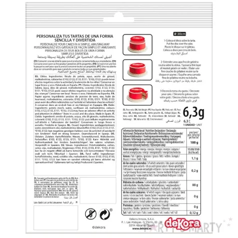 dekoracja tortu oplatek pilka nozna 20 cm dekora