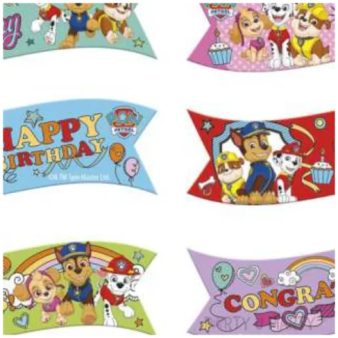 dekoracja tortu oplatek psi patrol dekora 6 szt