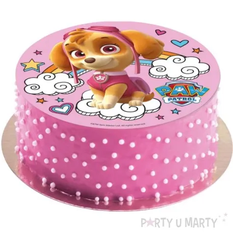 dekoracja tortu oplatek psi patrol skye 20 cm dekora
