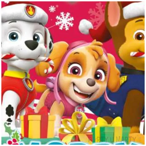 dekoracja tortu oplatek psi patrol swieta 20 cm dekora