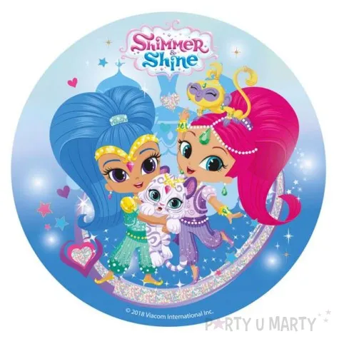 dekoracja tortu oplatek shimmer i shine 20 cm dekora