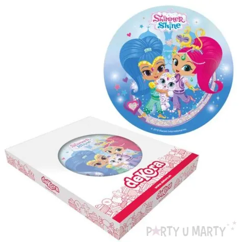 dekoracja tortu oplatek shimmer i shine 20 cm dekora