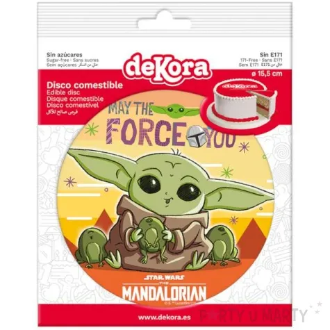 dekoracja tortu oplatek star wars mandalorian 15 5 cm dekora