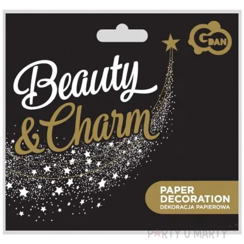 dekoracja tortu topper happy birthday zlota godan