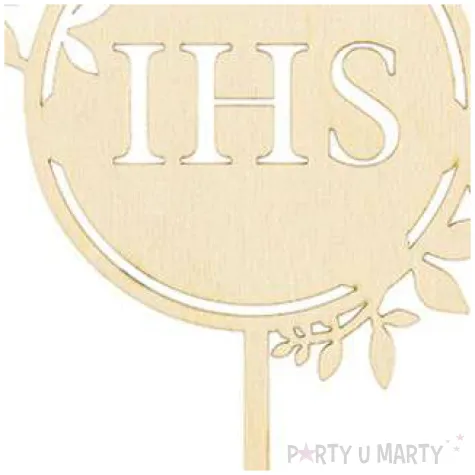 dekoracja tortu topper z hostia ihs partydeco 23cm