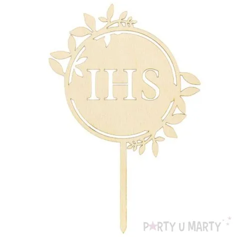 dekoracja tortu topper z hostia ihs partydeco 23cm