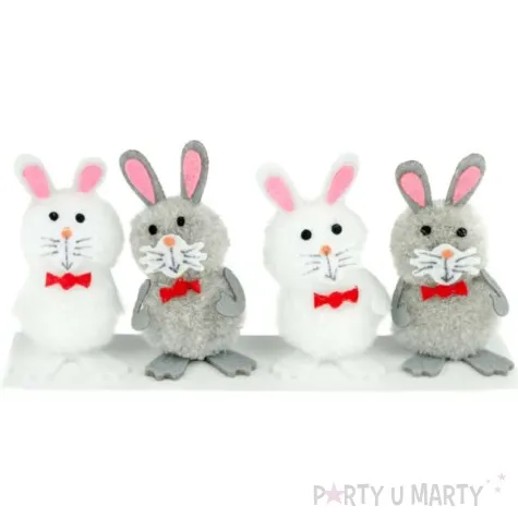 dekoracja wielkanoc kroliczki aliga 6 cm 4 szt