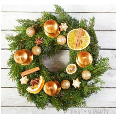 dekoracja wieniec swiateczna jodla arpex 48 cm