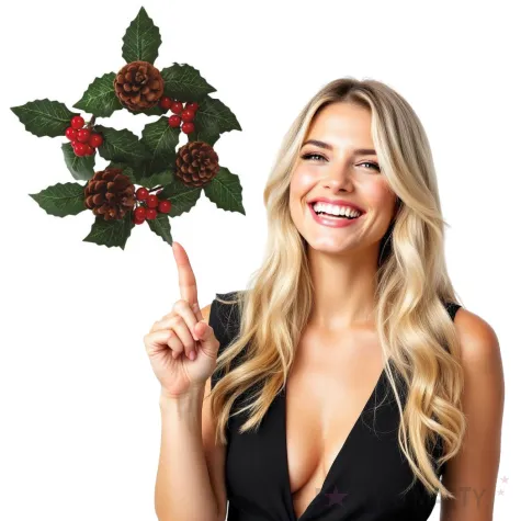 dekoracja wieniec swiateczny ostokrzew guirca 15 cm