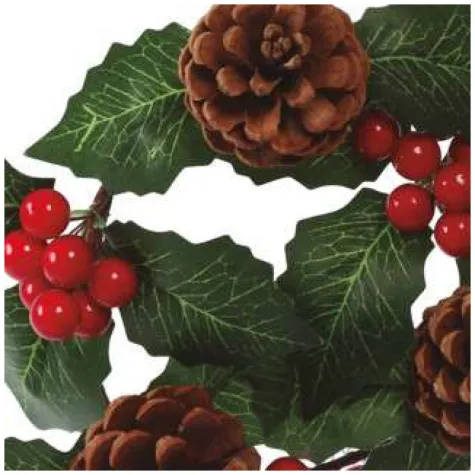 dekoracja wieniec swiateczny ostokrzew guirca 15 cm