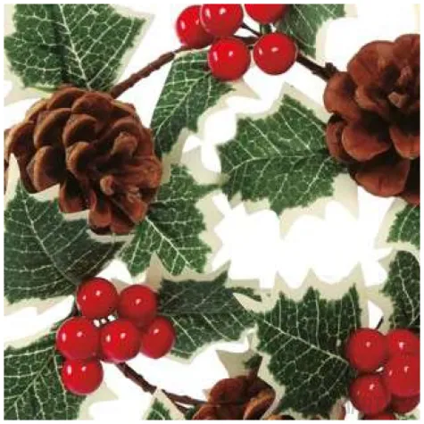 dekoracja wieniec swiateczny ostokrzew jasny guirca 15 cm